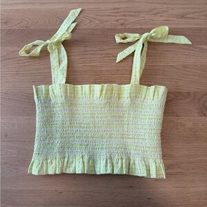 Corey Lynn Calter Neon Yellow Cropped Top